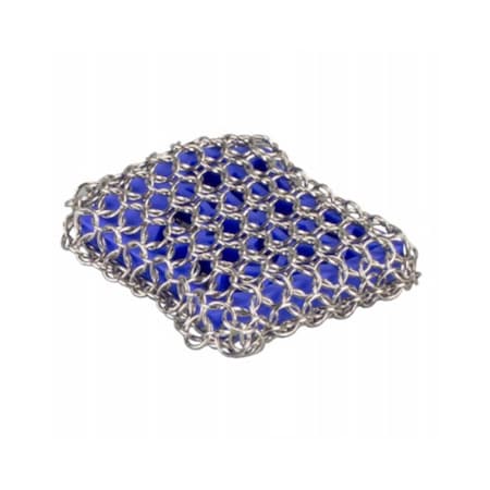 Cool Kitchen Silicone & Chainmail Scrubbing Pad; Blue CO3241193